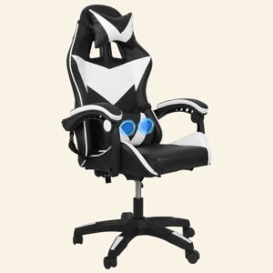 COZYBRITE Gaming Chair Office Desk Computer Chairs Swivel with Massage Headrest Back Support Reclining Ergonomic Design Faux Leather